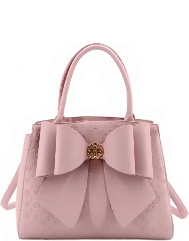 Crossi Elegance Large Bow Vegan Leather Satchel