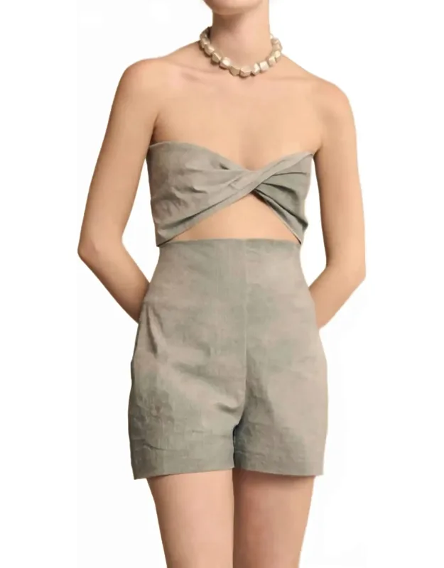 Ryo Strapless Top In Stripes