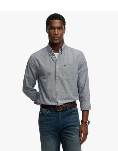 Superdry Preppy Poplin Long Sleeve Shirt - Relaxed Fit, Single Chest Pocket