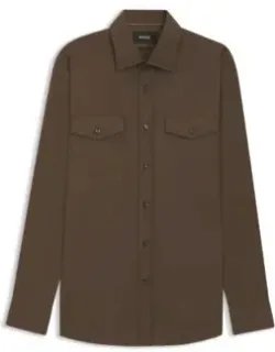 Slim-fit Shirt In An Italian-made Cotton Blend