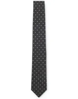 Silk-blend Tie With Micro Double B Monograms