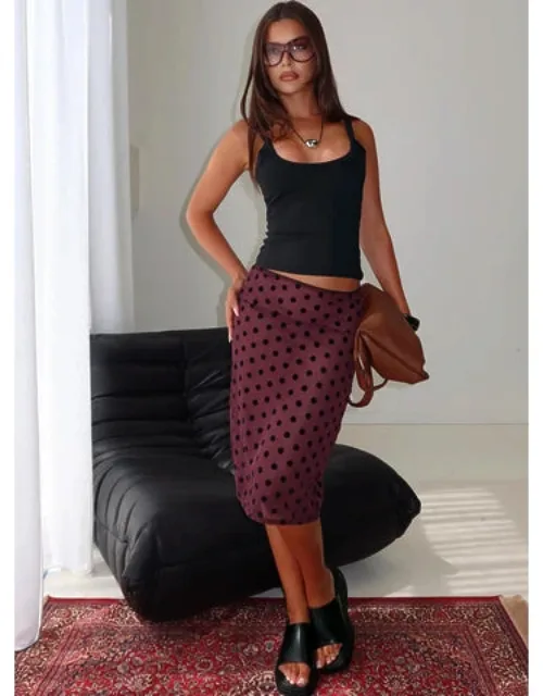 Sheer Chiffon Midi Skirt