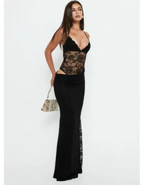 Chantella Lace Cut Out Maxi Dress