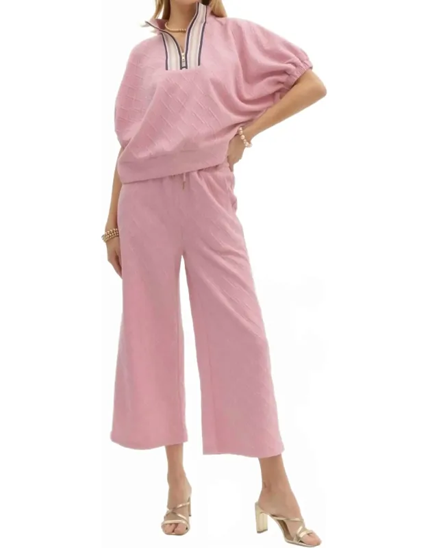 Textured Dolman Sleeve Pullover