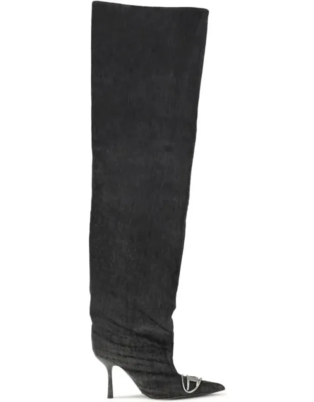 Diesel Boots With Tapered Toe And Stiletto Heel
