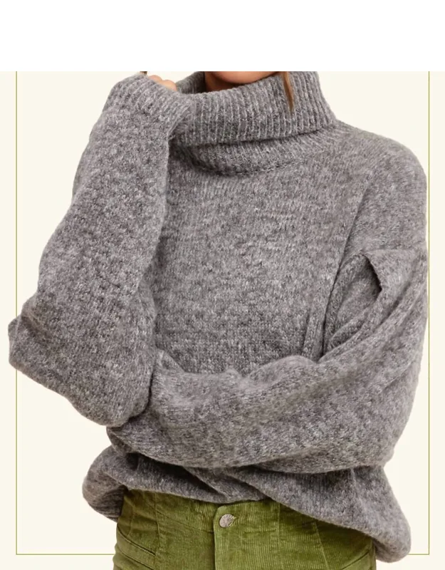 Relaxed Fit Turtleneck Sweater