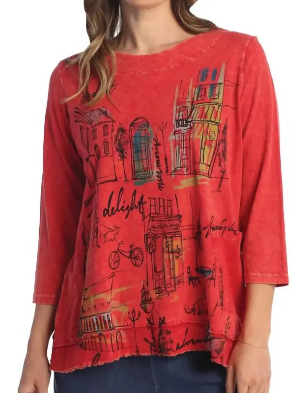 Cityscape Mineral Washed Cotton Pocket Top