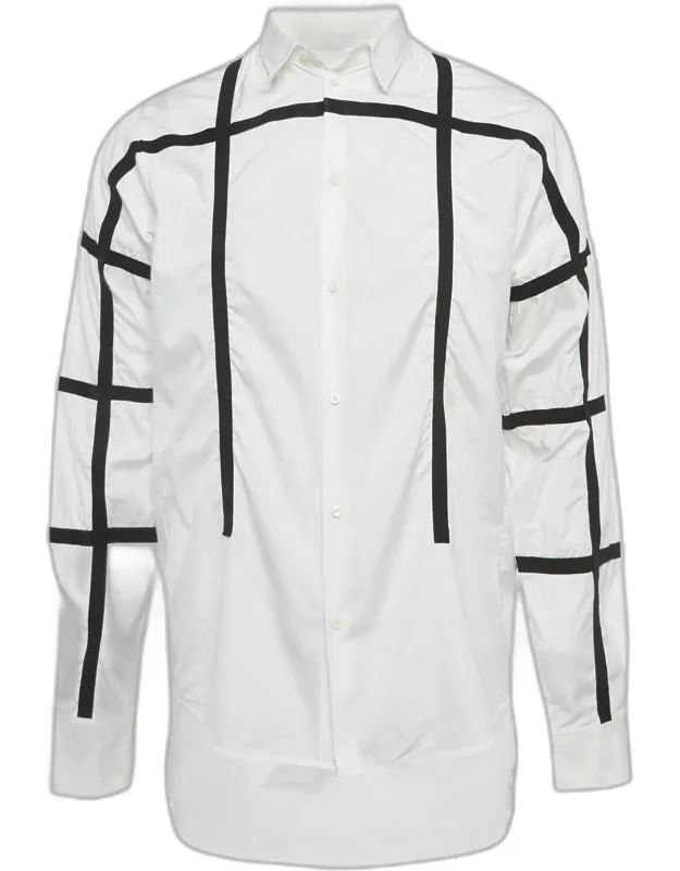 Tape Trim Cotton Shirt