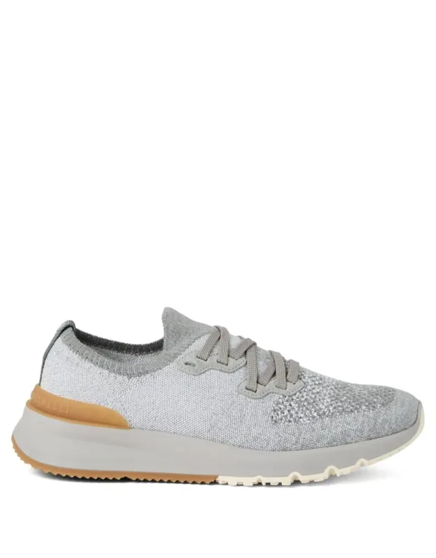 Cotton Chiné Knit Runner Sneakers