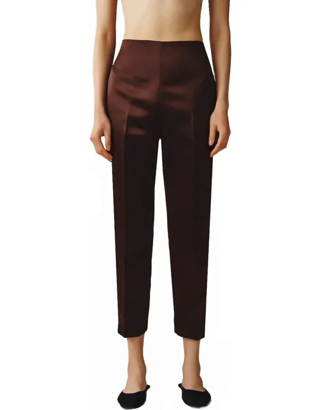 Satin Cigarette Pants
