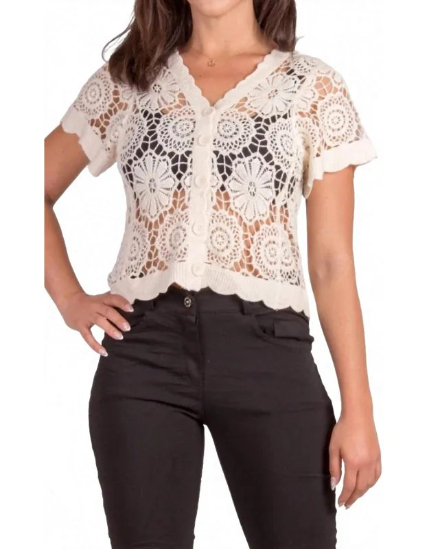 Diletta Crochet Cardigan