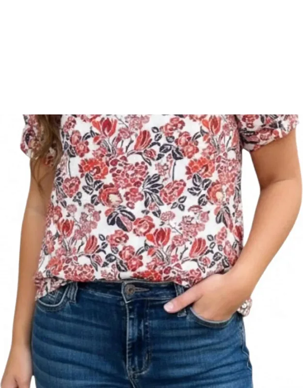 Floral Jacquard Blouse