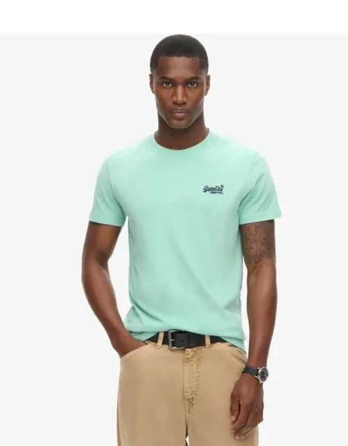 Superdry Organic Cotton Essential Logo T-shirt With Slim Fit And Ribbed Crew Neckline
