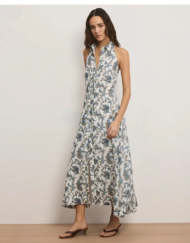 Mackey Paisley Midi Dress