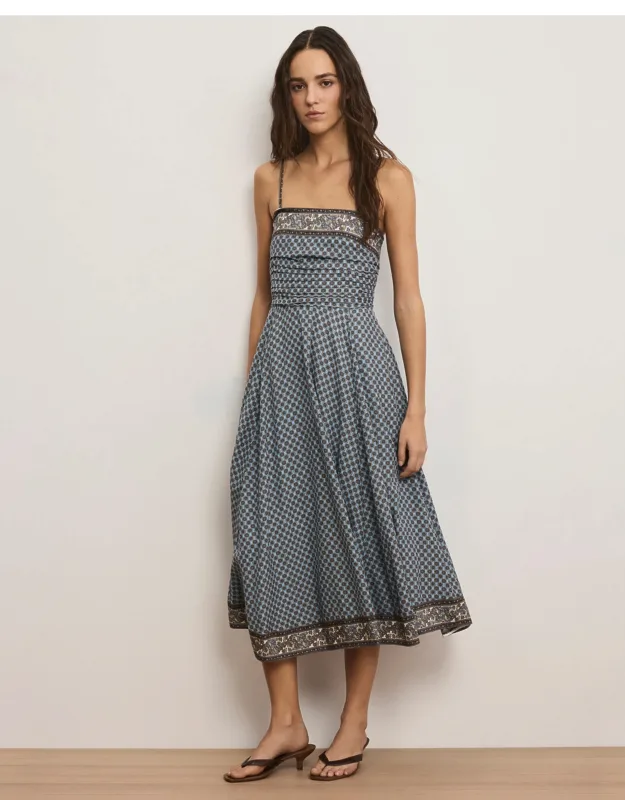 Lana Scarf-print Midi Dress