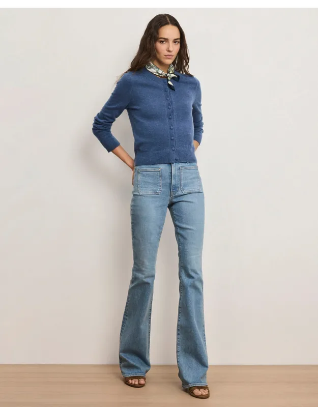 Beverly Patch-pocket Skinny-flare Jeans