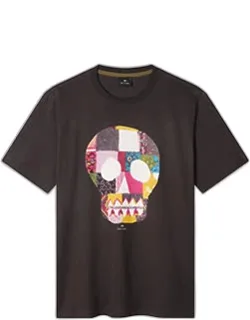 Fabric Skull Print T-shirt