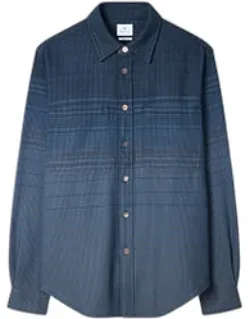 Gradient Check Cotton Shirt