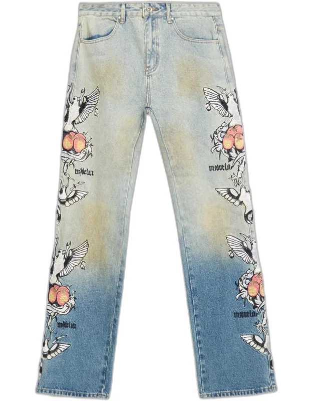 Dove Embroidered Jeans