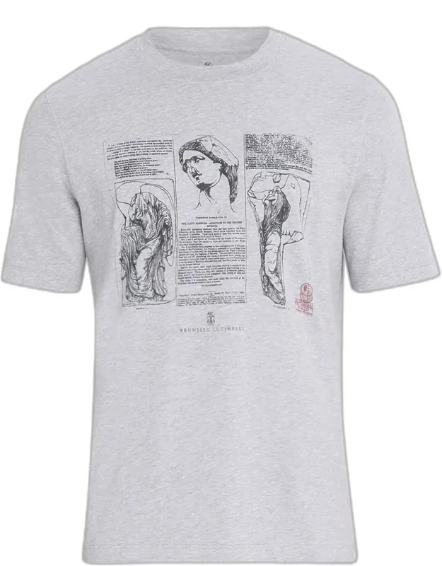 Parthenon Print Cotton T-shirt