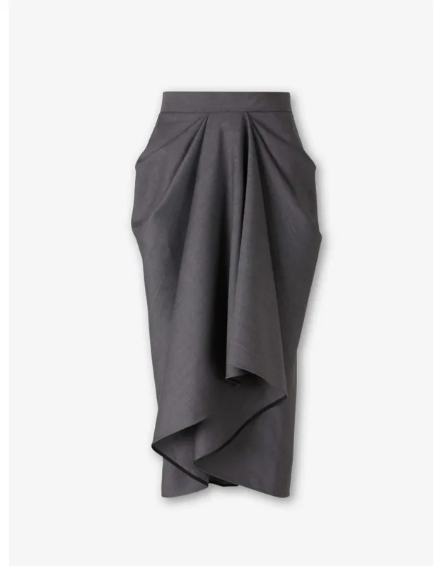Draped Midi Skirt