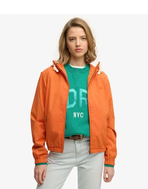 Hooded Washed Twill Jacket