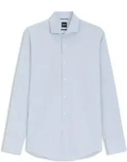 Checked Slim-fit Shirt In Performance-stretch Fabric