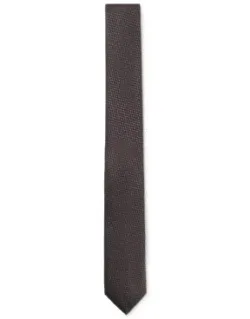 Jacquard-pattern Tie In Silk