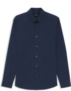 Regular-fit Stretch-cotton Dobby Shirt