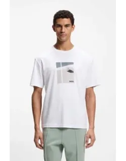 Tennis Artwork T-shirt In Pima Cotton