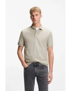 Logo-patch Slim-fit Polo Shirt In Stretch Cotton