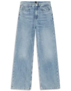 Wide-leg Jeans In Rigid Denim