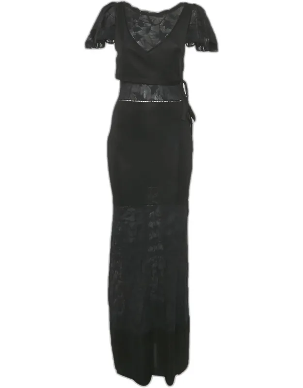 Jersey & Lace Detail Maxi Dress