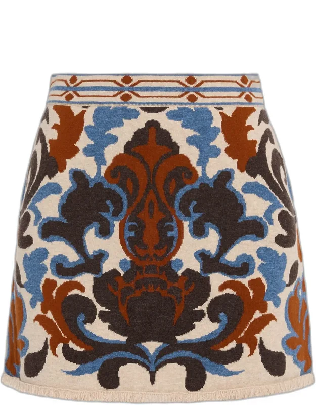 Lindy Jacquard Knit Wool-blend Mini Skirt