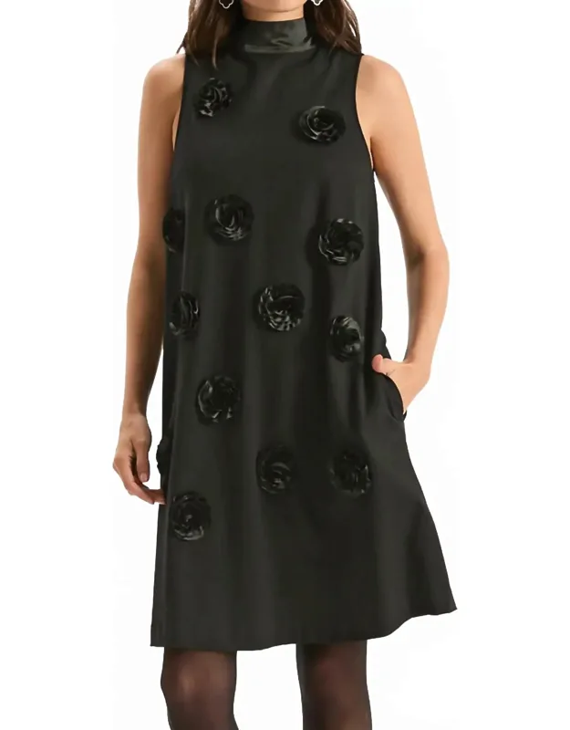 Cleo Ponte Satin Trim Dress
