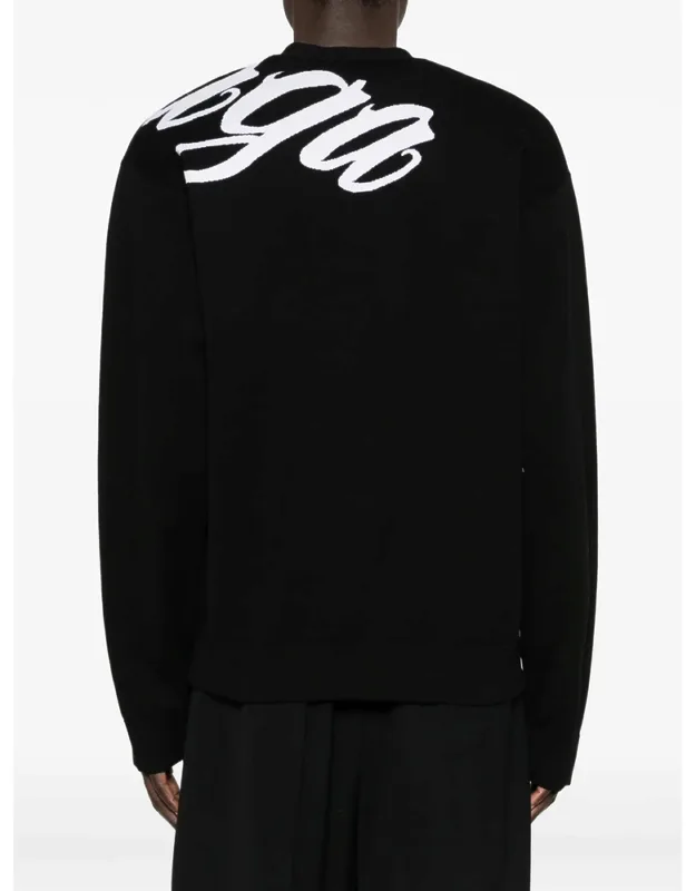 Lettering V-neck Cardigan