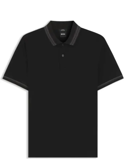 Contrast-tipping Slim-fit Polo Shirt