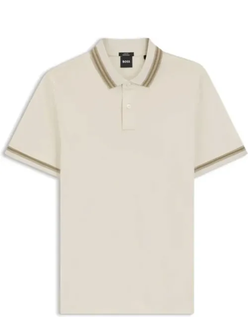 Contrast-tipping Slim-fit Polo Shirt