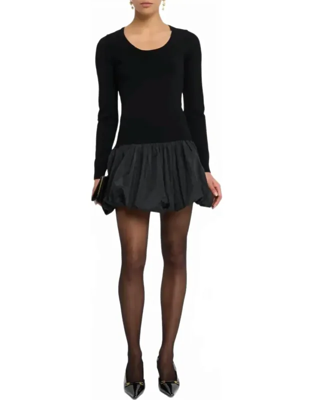 Brisa Mixed Media Mini Dress