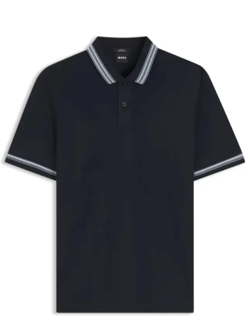 Contrast-tipping Slim-fit Polo Shirt