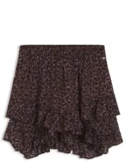 Layered Skort With Modern Print