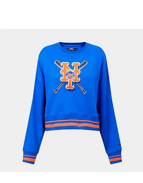 New York Mets Mlb Mashup Rib Crewneck Sweatshirt