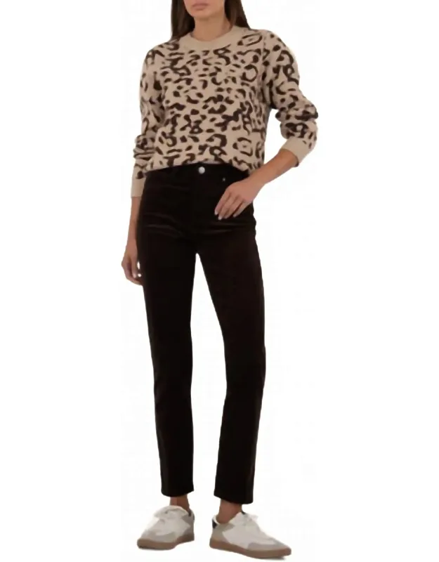 Animal Print Pullover Sweater