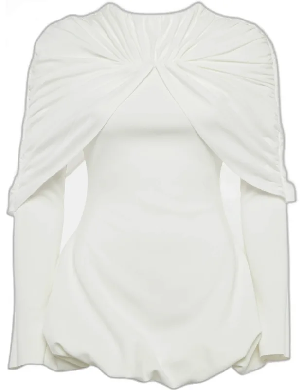 Jersey Draped Bubble Hem Mini Dress