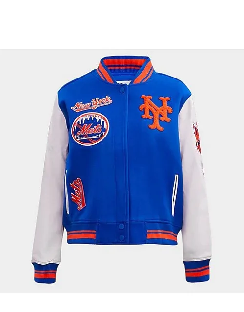 New York Mets Mlb Mash Up Rib Wool Varsity Jacket