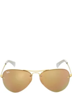 Copper Mirror Aviator Sunglasses
