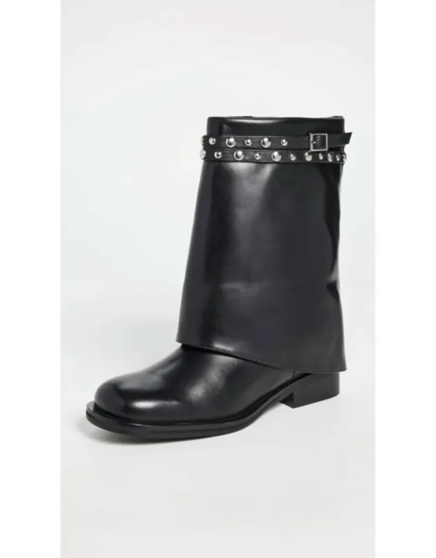 Scorpio Studded Foldover Boots