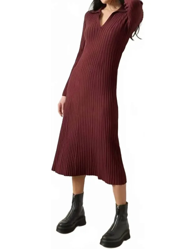 Long Sleeve Henley Dress