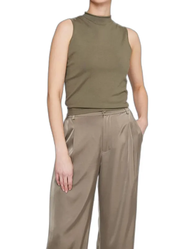 Mock-neck Tank Top