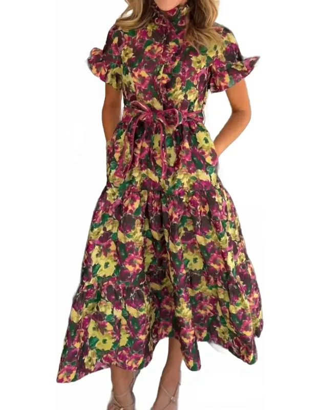 Floral Jacquard Dress